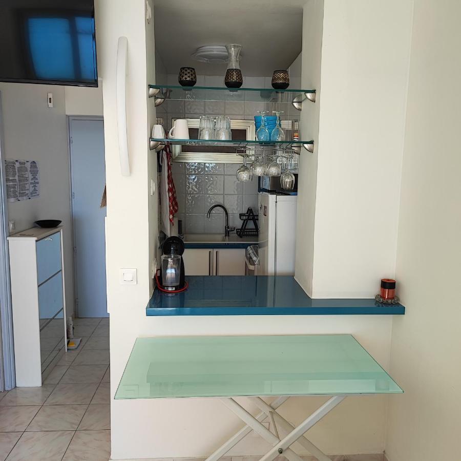Grand Studio Bord De Mer- Acces Direct Aux Plages Saint-Laurent-du-Var Eksteriør billede